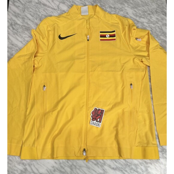 Nike Uganda International Team Issue Pro Elite Track Jacket Yellow Women' Large - Picture 1 of 10